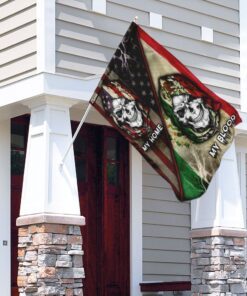 my home my blood mexican american skull flag 5745