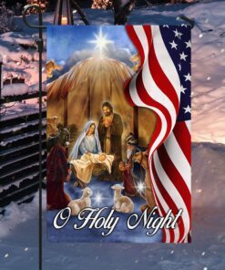 nativity scene american flag o holy night ddh2986f 8493