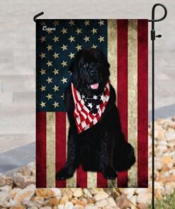 newfoundland dog american flag 2118