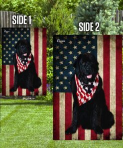 newfoundland dog american flag 6586