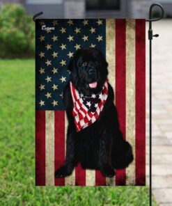 newfoundland dog american flag 8293