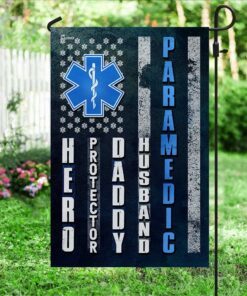 paramedic husband daddy protector hero flag 1648