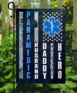 paramedic husband daddy protector hero flag 6406