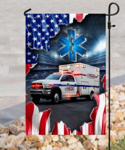 paramedics ambulance flag 8974