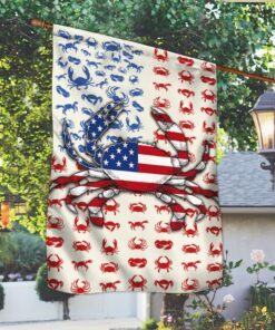 patriotic crab flag 4th of july tqn228f 3756