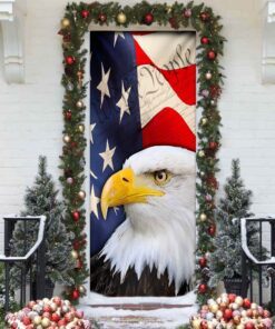 patriotic eagle door cover 3490