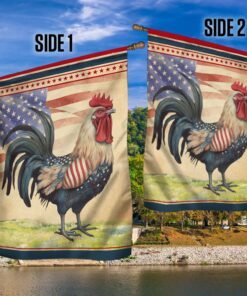 patriotic rooster 4th of july flag tqn1294f 8131