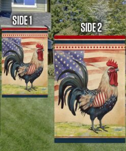 patriotic rooster 4th of july flag tqn1294f 8556