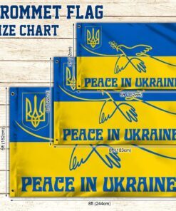 peace in ukraine grommet flag stand with ukraine ddh3433gf 3851