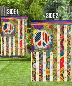 people living life in peace hippie flag 5308