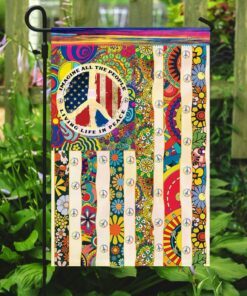 people living life in peace hippie flag 6807