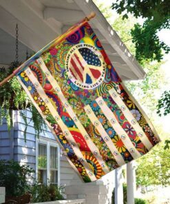 people living life in peace hippie flag 7961