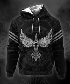 personalized 3d zip hoodie viking raven bnt66zhct 1143