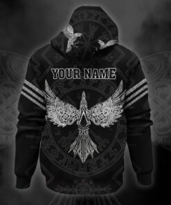 personalized 3d zip hoodie viking raven bnt66zhct 2006