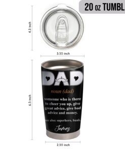 personalized tumbler funny dad noun 20oz tumbler lnt95tuct 4667