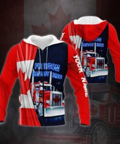 personalized zip hoodie canadian trucker freedom convoy 2022 mlh2205zhct 4043