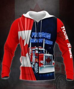 personalized zip hoodie canadian trucker freedom convoy 2022 mlh2205zhct 6683