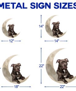 pit bull and moon hanging metal sign qnk879msv23a 1315