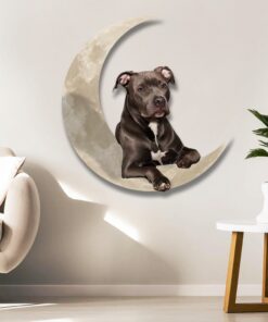 pit bull and moon hanging metal sign qnk879msv23a 5745