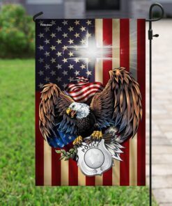 police christian cross american us flag 2629