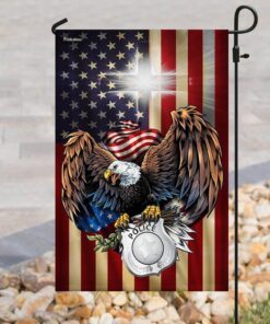 police christian cross american us flag 7604