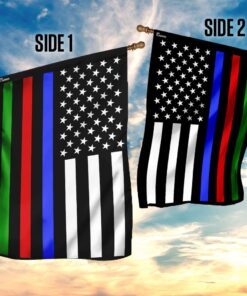 police military and fire thin line american flag 4863