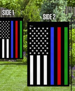 police military and fire thin line american flag 7811