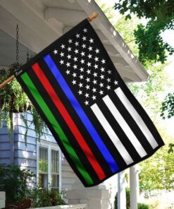 police military and fire thin line american flag 7866