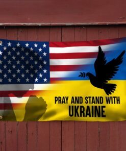 pray and stand with ukraine american grommet flag thn3797gf 5180