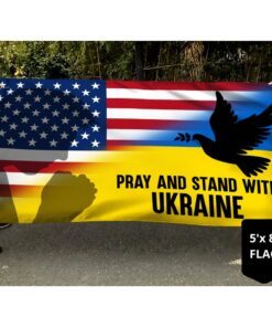 pray and stand with ukraine american grommet flag thn3797gf 6681