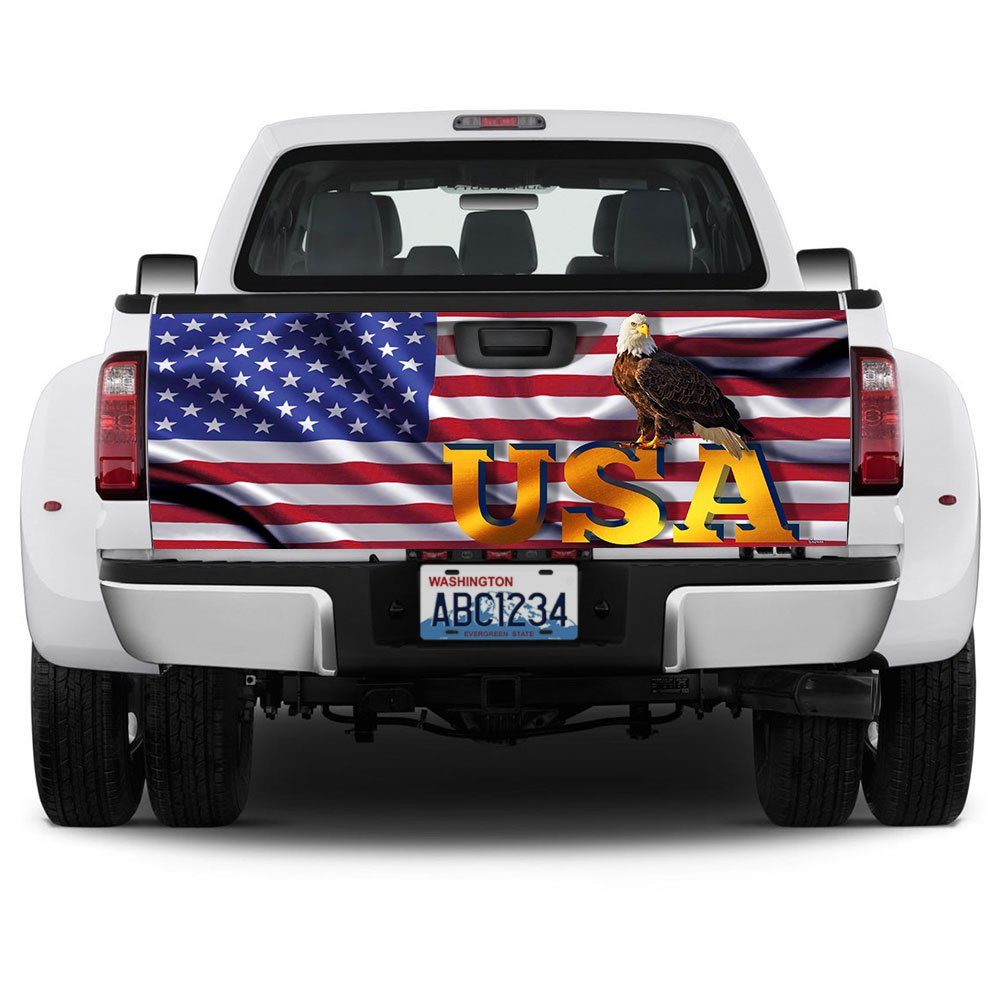 Proud American Truck Tailgate Decal Sticker Wrap