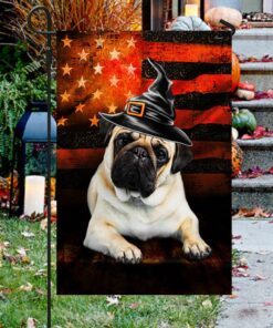 pug dog halloween flag qnn541f 7192