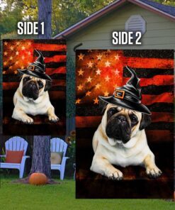 pug dog halloween flag qnn541f 7499