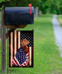 red fox labrador american patriot flag 2167