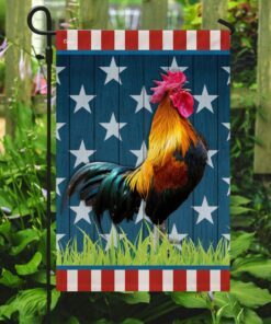 rooster cock 4th of july flag tqn201f 4073