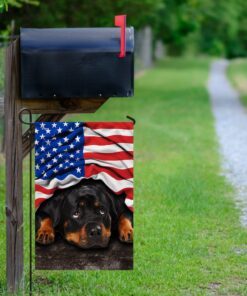 rottweiler. american patriot flag 4061