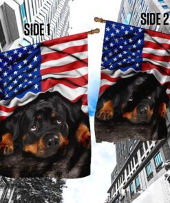 rottweiler. american patriot flag 5182