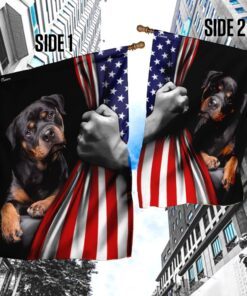 rottweiler dog lover american us flag 2050