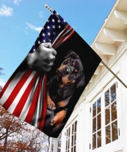 rottweiler dog lover american us flag 8211