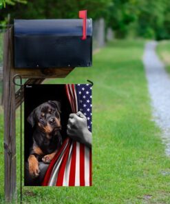 rottweiler dog lover american us flag 8231