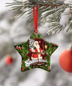 santa claus is coming to town ceramic ornament 4835