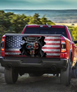 skull american truck tailgate decal sticker wrap 2929