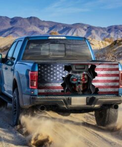 skull american truck tailgate decal sticker wrap 3309