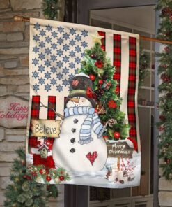 snowman merry christmas american flag mln623f 3618