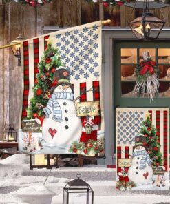 snowman merry christmas american flag mln623f 5209