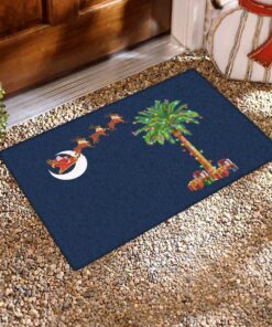 south carolina christmas doormat santa palmetto tree lnt749dm 1749