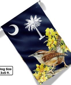 south carolina flag carolina wren with yellow jessamine bnn573f 1211