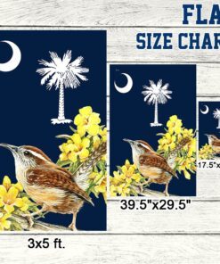 south carolina flag carolina wren with yellow jessamine bnn573f 5892