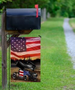 sprint car racing american flag 2921