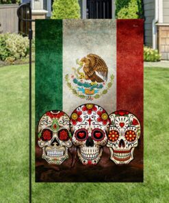 sugar skull mexican flag qnn577f 3736